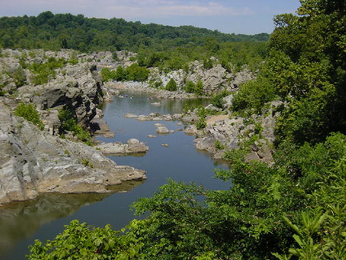 The rocky potomac falls area