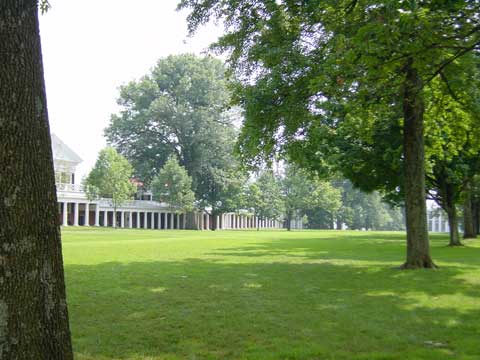 Shady tree lined grounds